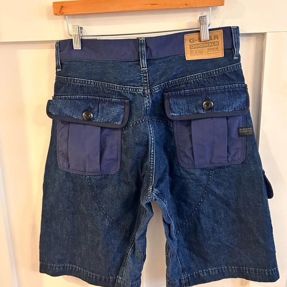 G-Star Men's Dark Blue Cargo Shorts